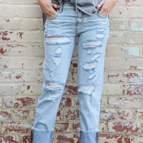 One Teaspoon Free Love Awesome Baggies Ripped Distressed Boyfriend Jeans Size 24 - Picture 3 of 16